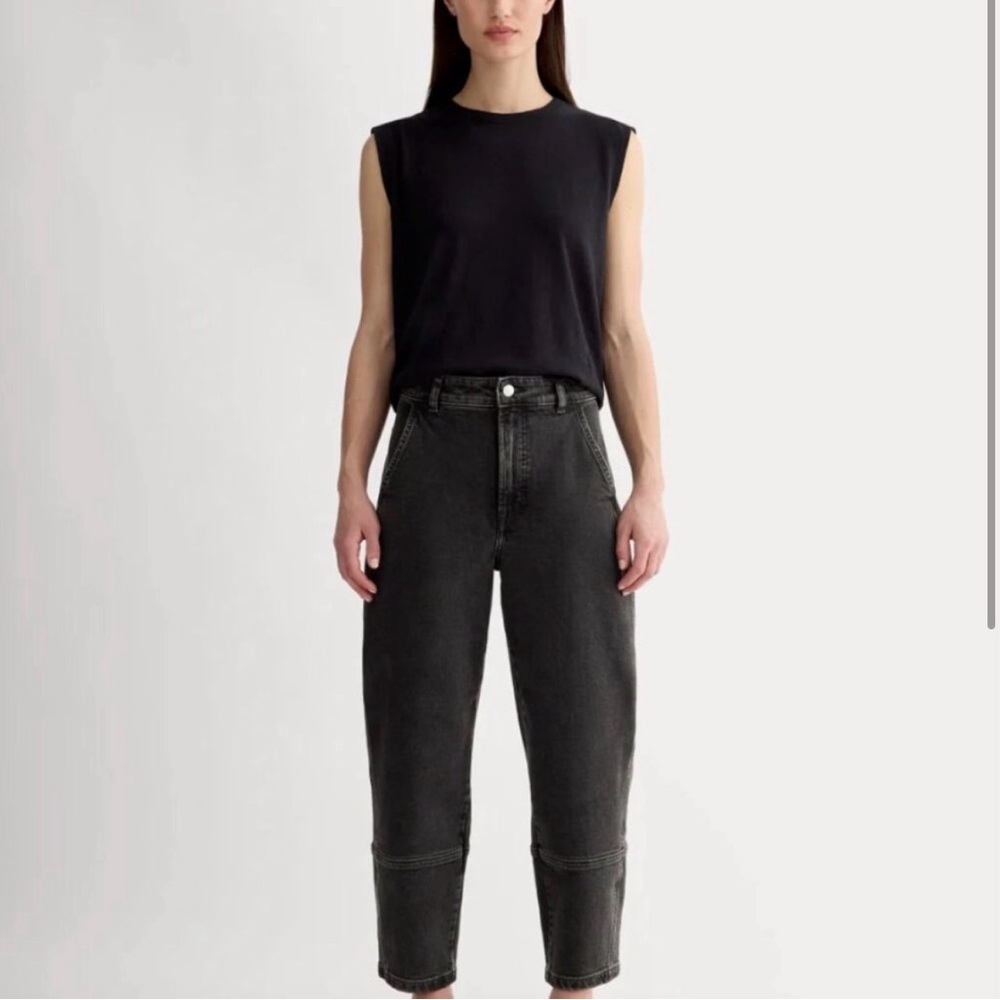 High-Rise Black Women's Jeans - Relaxed Tapered Fit